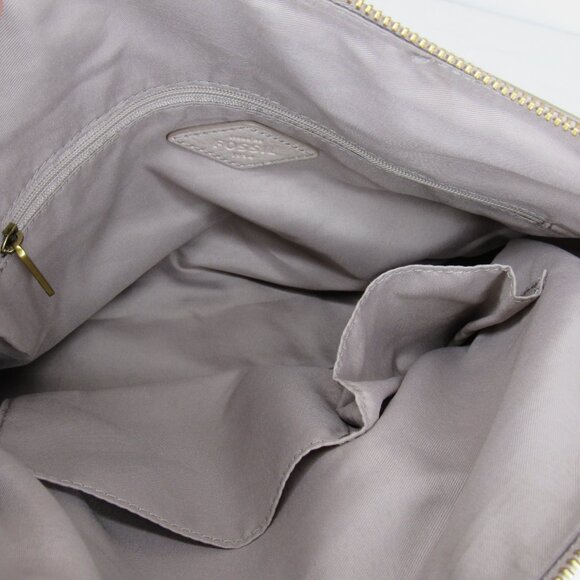 Fossil Satchel in Light Gray with Gold Accents - Picture 6 of 12